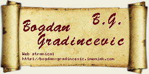 Bogdan Gradinčević vizit kartica